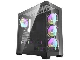 Darkflash DS900 számítógépház (fekete) + 7 ARGB ventilátor (DS900 BLACK + FANS)